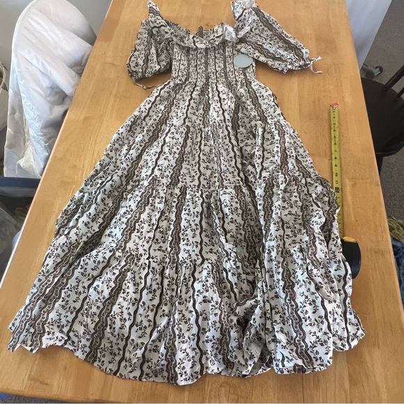 Hill House Home The Corinne Nap Dress Floral Puff Sleeve Midi Dress - Picture 11 of 12